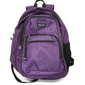 Kenneth Cole Reaction Double Gusset Computer Backpack 15.6" Laptop Pocket Purple
